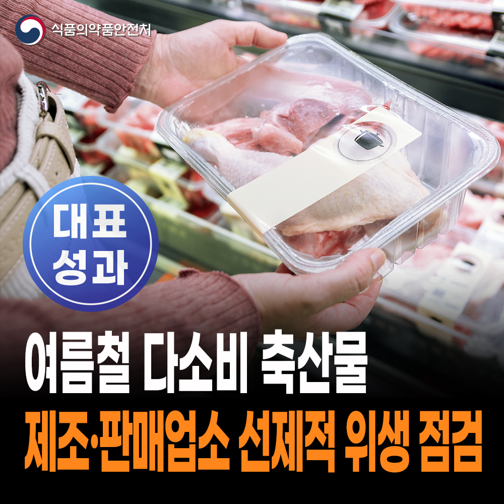 [대표성과 식약처-26-068] 여름철 다소비 축산물 제조·판매업소 점검결과...35곳 적발