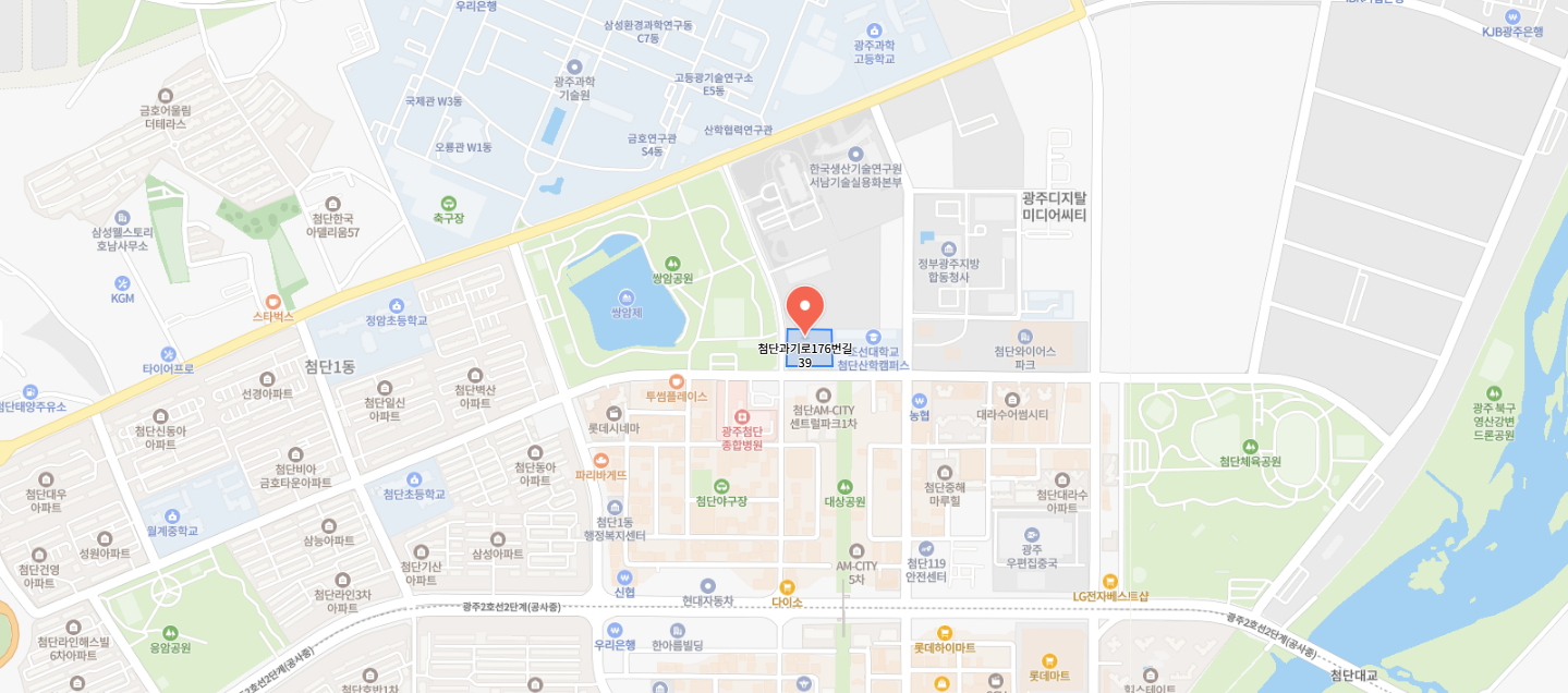 식품의약품안전처광주청지도